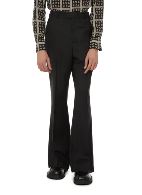 73 LONDON  Pantalon large en laine - Noir