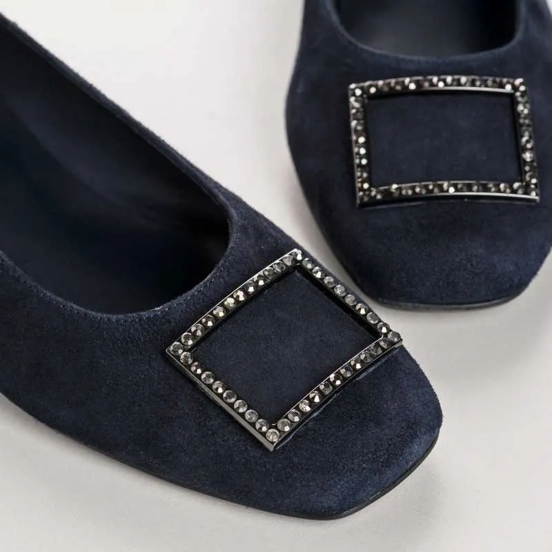 BALLERINES A TALONS KARISSE CUIR VELOURS