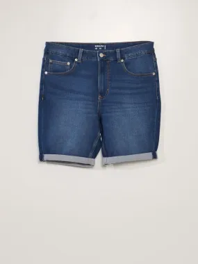 Bermuda slim en jean à 5 poches - Stone