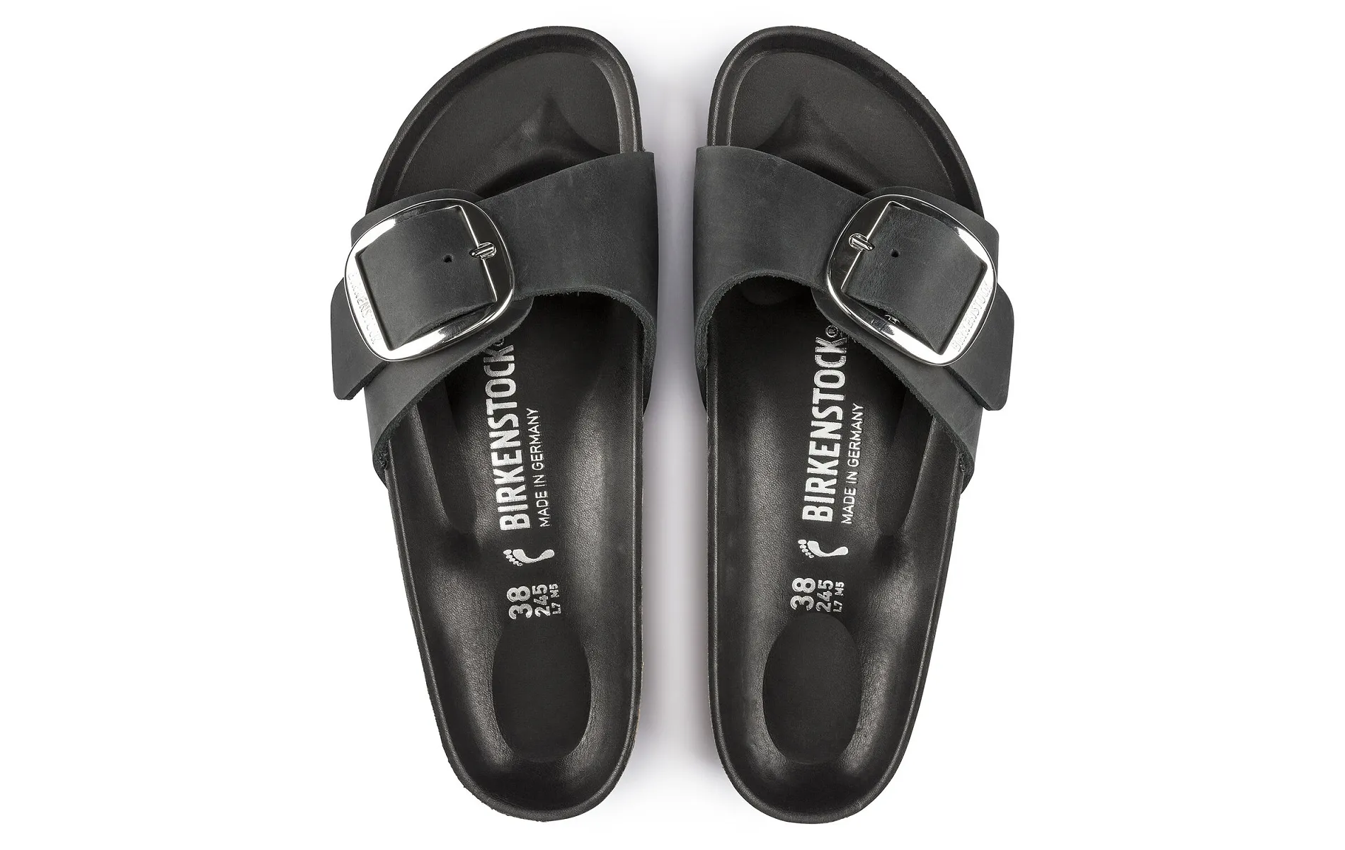 Birkenstock mules madrid big buckle hex noir