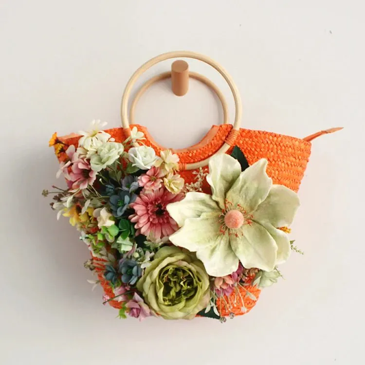 Chapeau et sac en rotin de style bohème