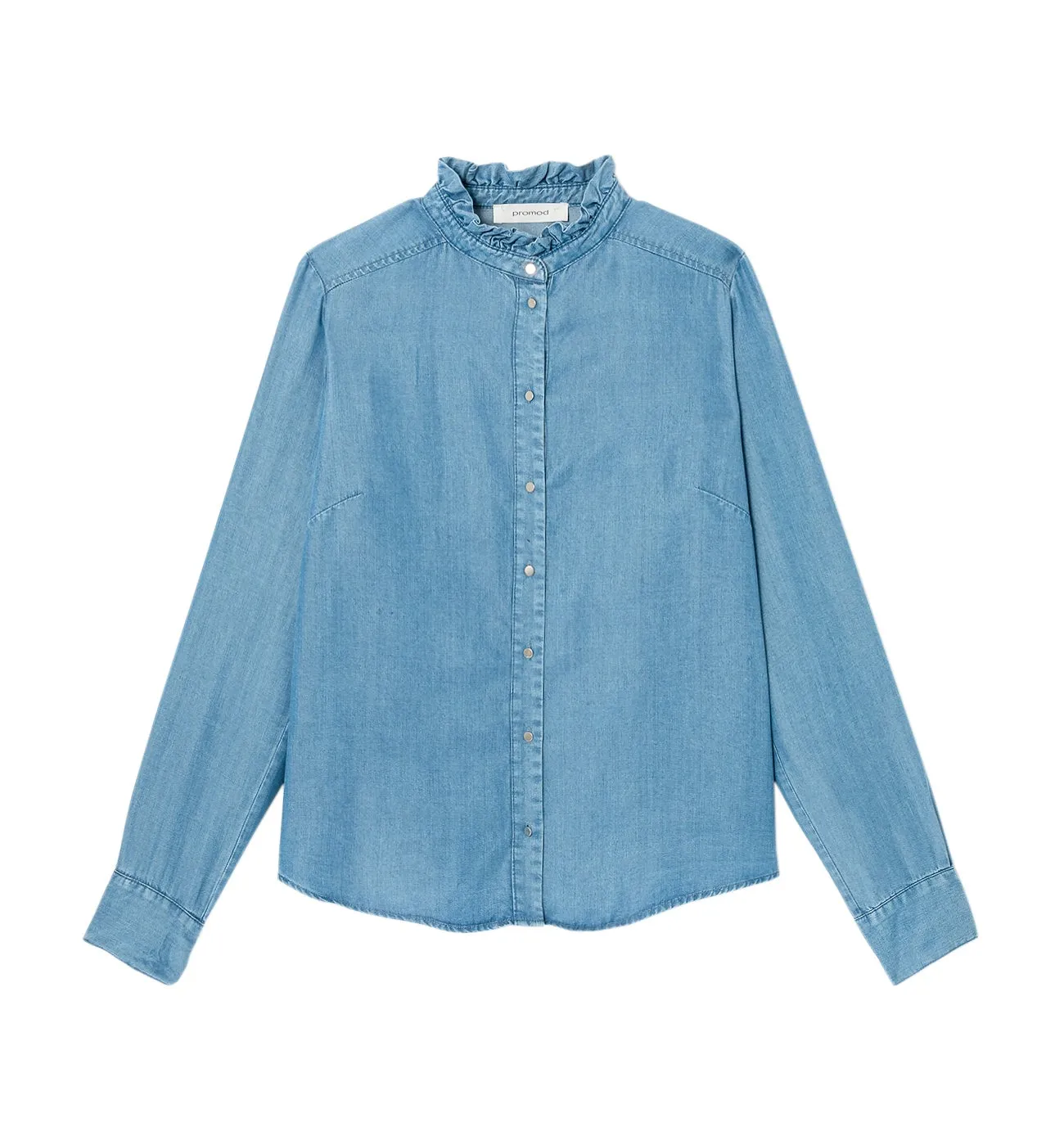 Chemise col frou-frou Femme - Jean moyen