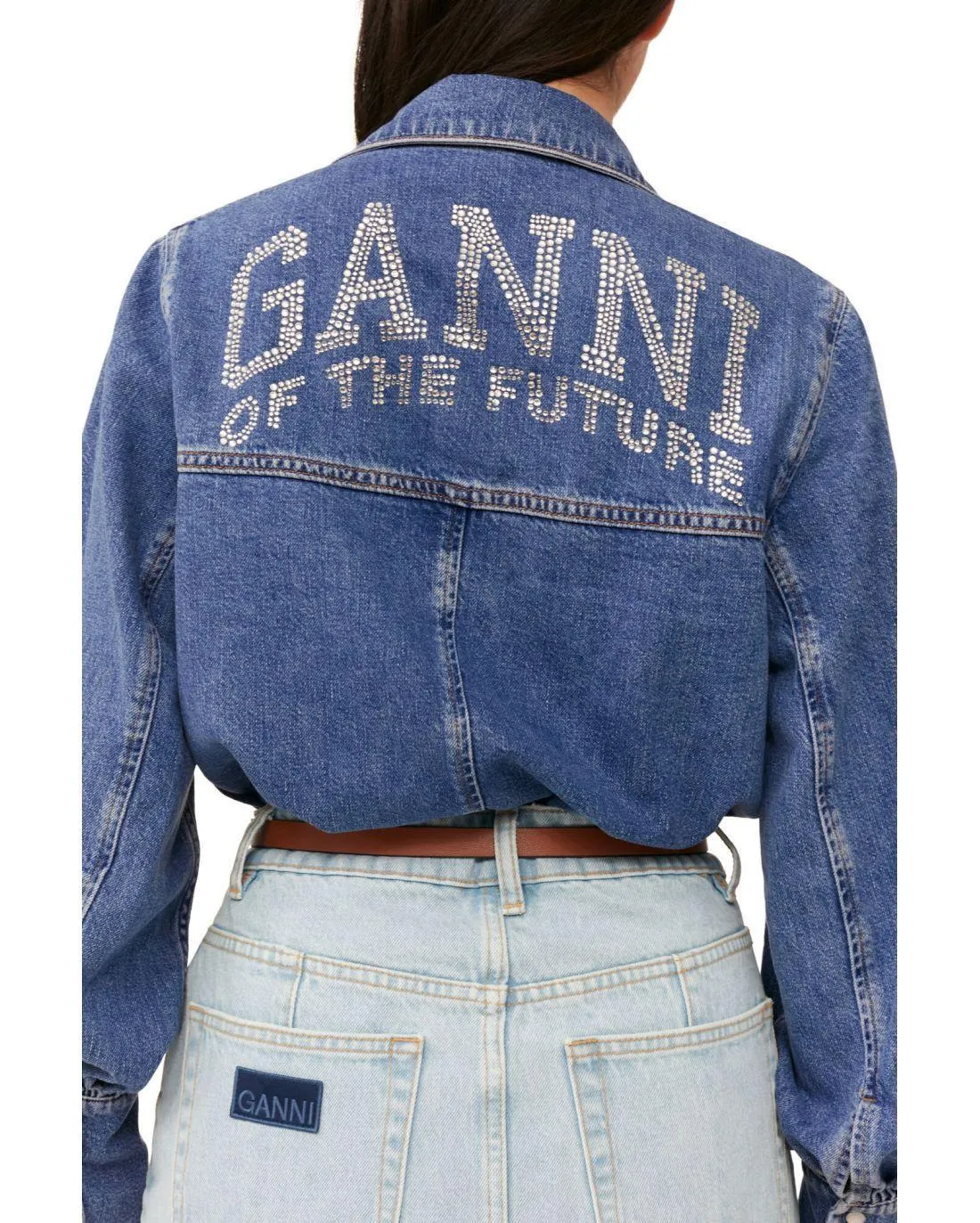 CHEMISE EN JEAN FUTURE DARK BLUE VINTAGE - Ganni | Chez Maman Rouen