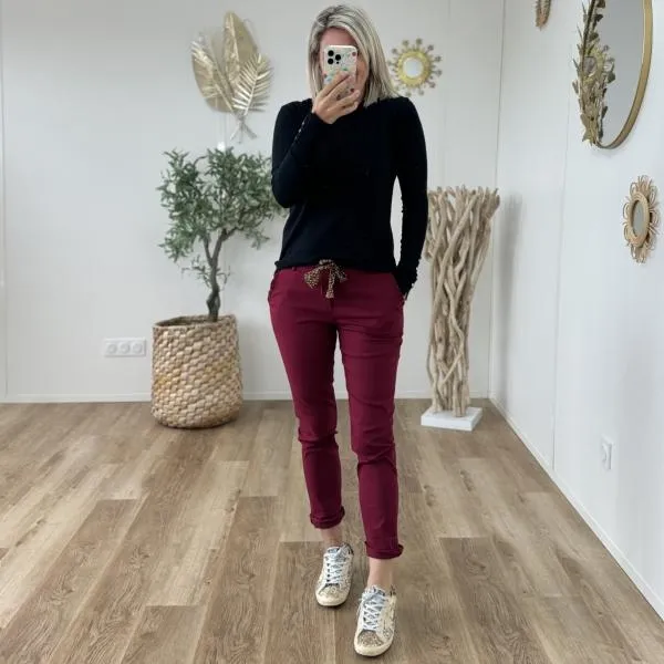 Chino Marnie bordeaux