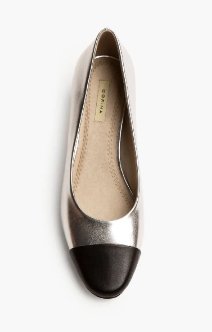 Escarpins Corina Argent & Noir