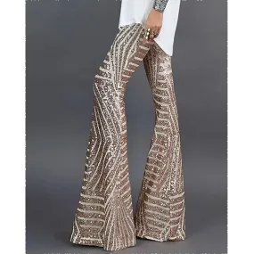 Fortuna | Pantalon légant Et Brillant Pour Femmes | Flare