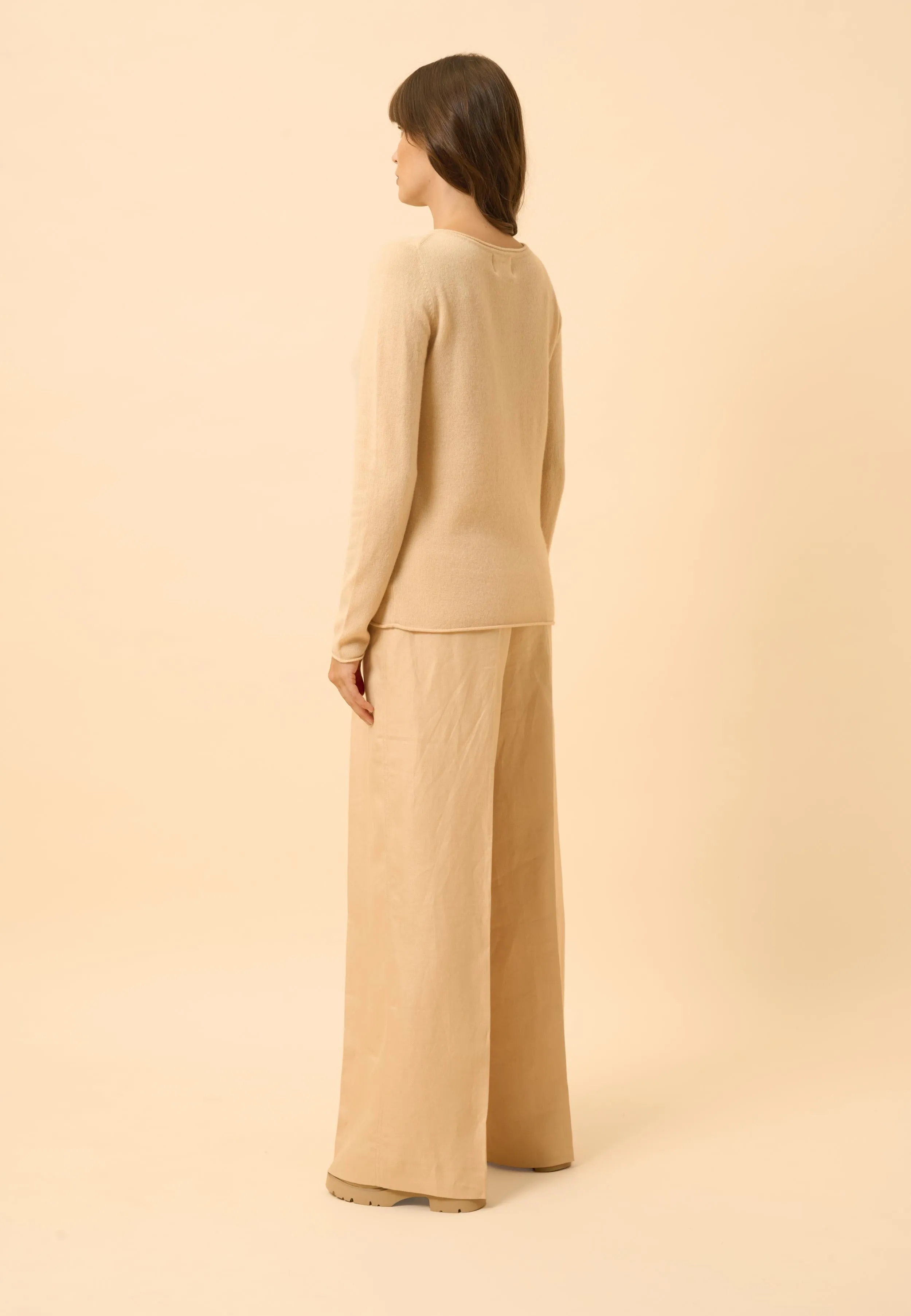 GRACE pull col bateau beige