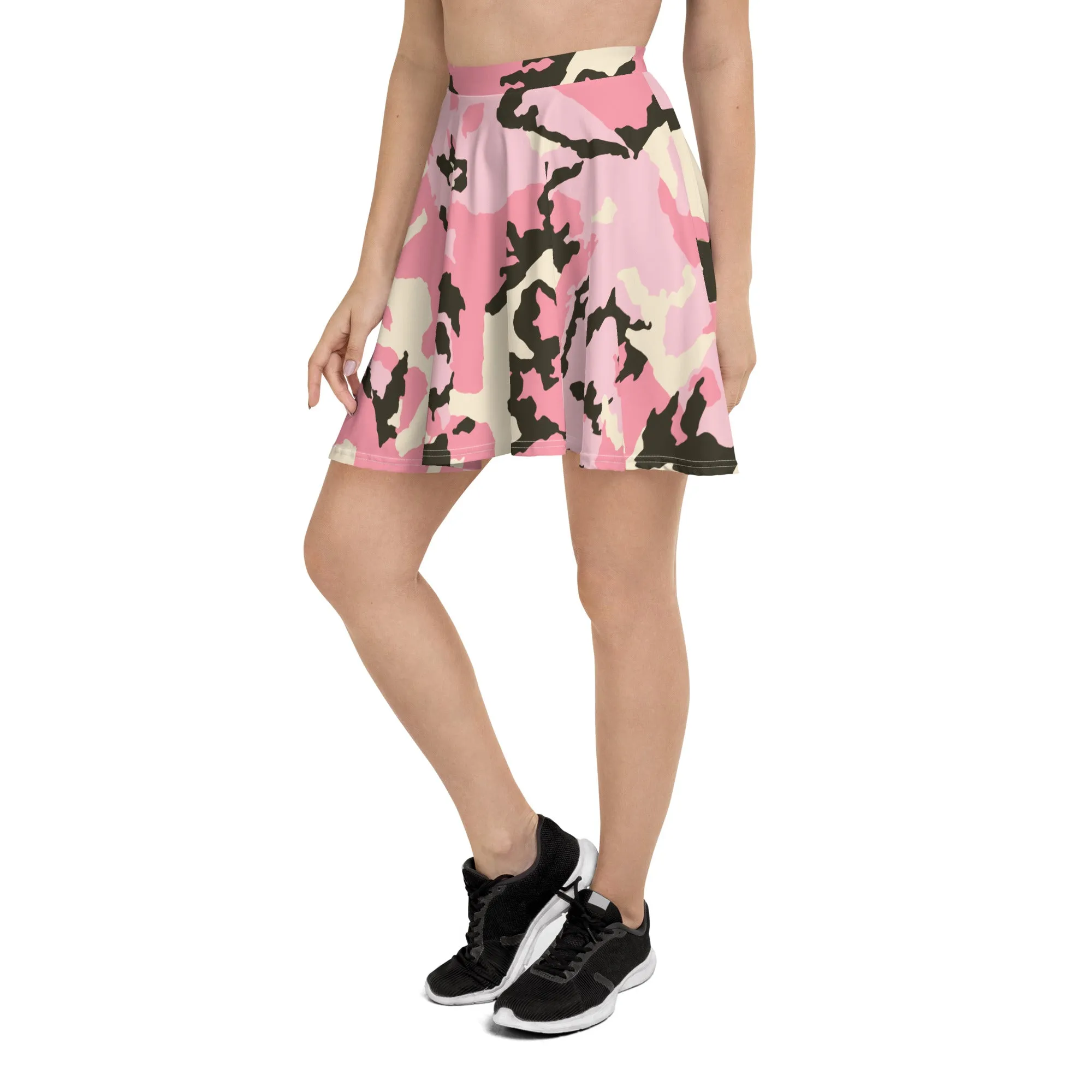 Jupe Patineuse Camouflage rose
