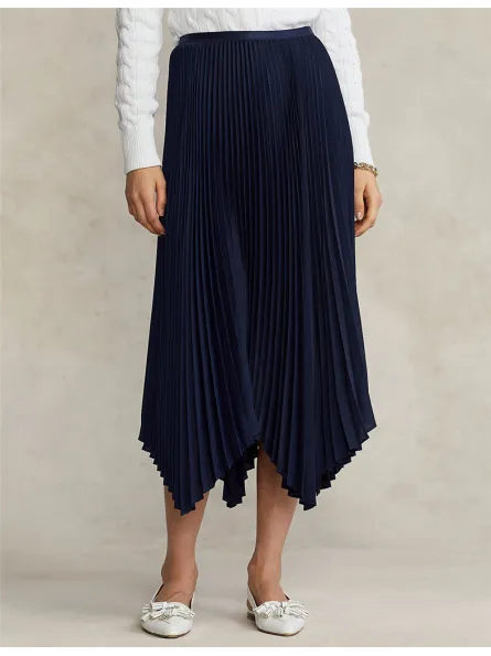 Jupe plissée en georgette Polo Ralph Lauren
