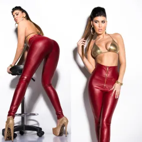 Legging femme super sexy et gainant EDEN couleur Bordeaux