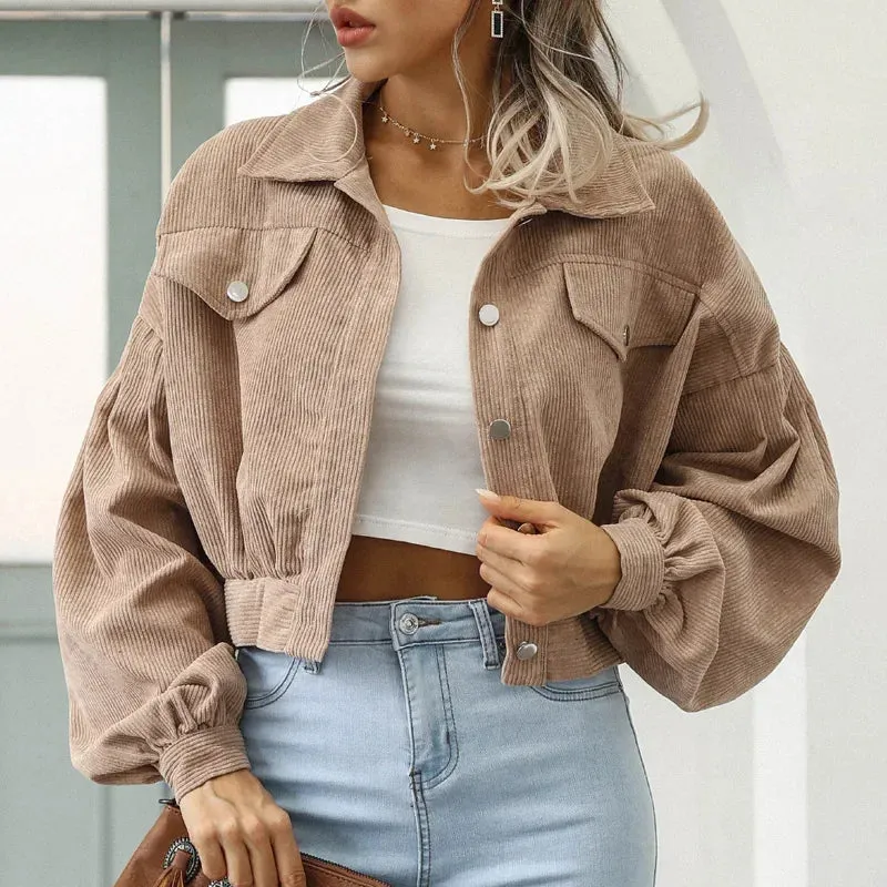 MARGAUX | Veste en Velours Ctelé au Design Court et Tendance