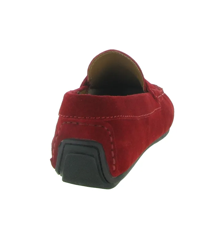 mocassins - Elégant - homme - Nubuck - Rouge - Atelier tropezien