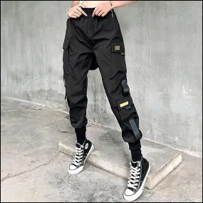 Pantalon Cargo Noir Femme