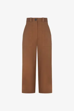 Pantalon large raccourci taille haute Hewey