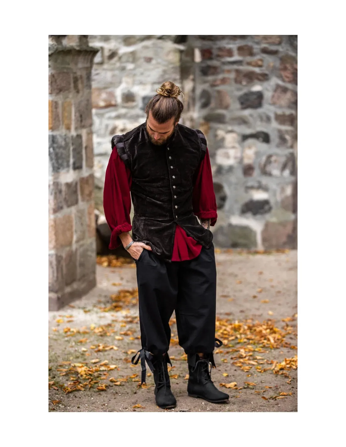 Pantalon pirate Vincent, couleur noir ⚔️ Boutique Épées