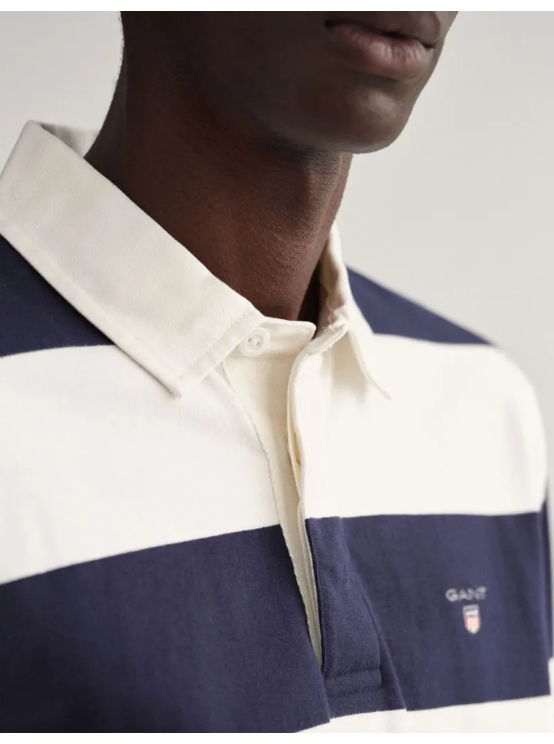 Polo manches longues rayé Gant