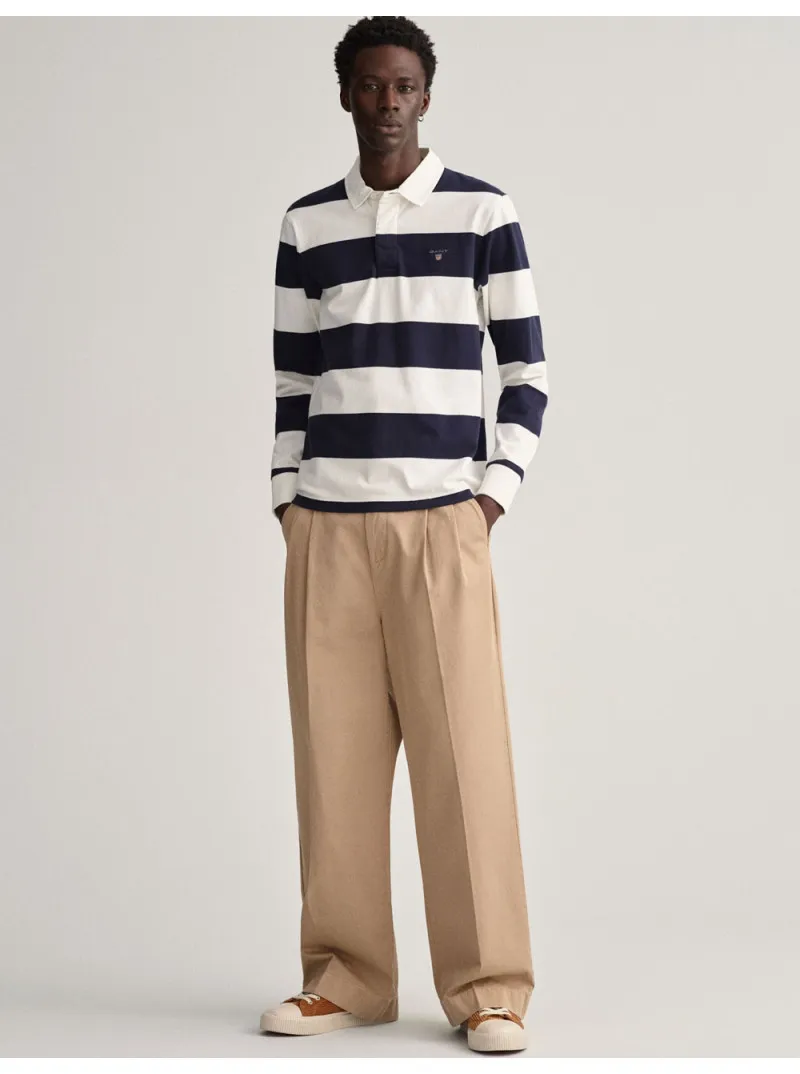 Polo manches longues rayé Gant