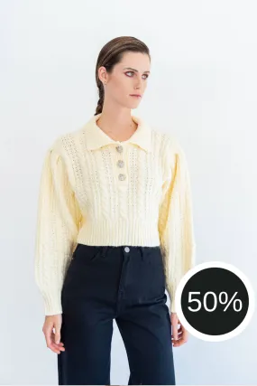 Pull Court Crème