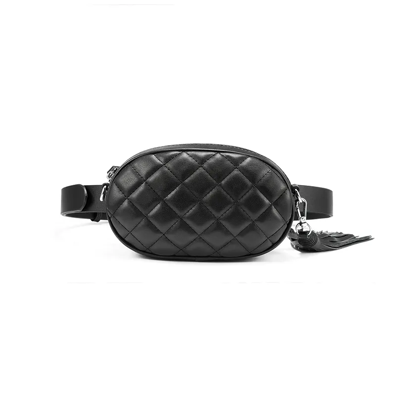 Sac Ceinture Matelassé Noir TESS - Shine Boutique
