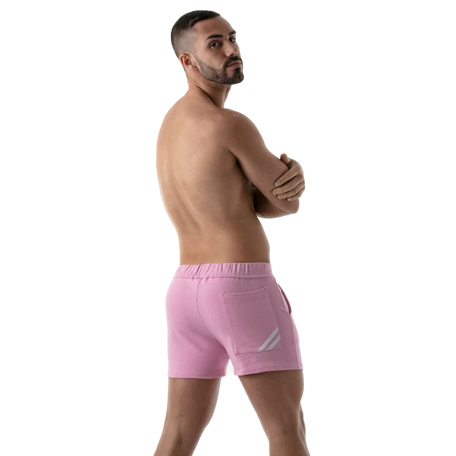 Short Paris Rose/Blanc - TOF Paris : vente short homme TOF Paris