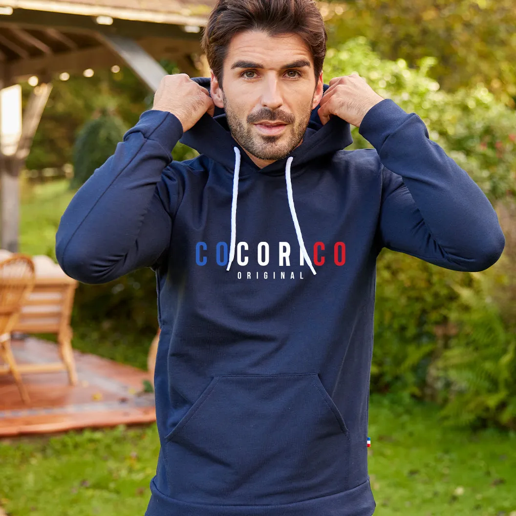 Sweat à capuche Homme Marine - Le Signature