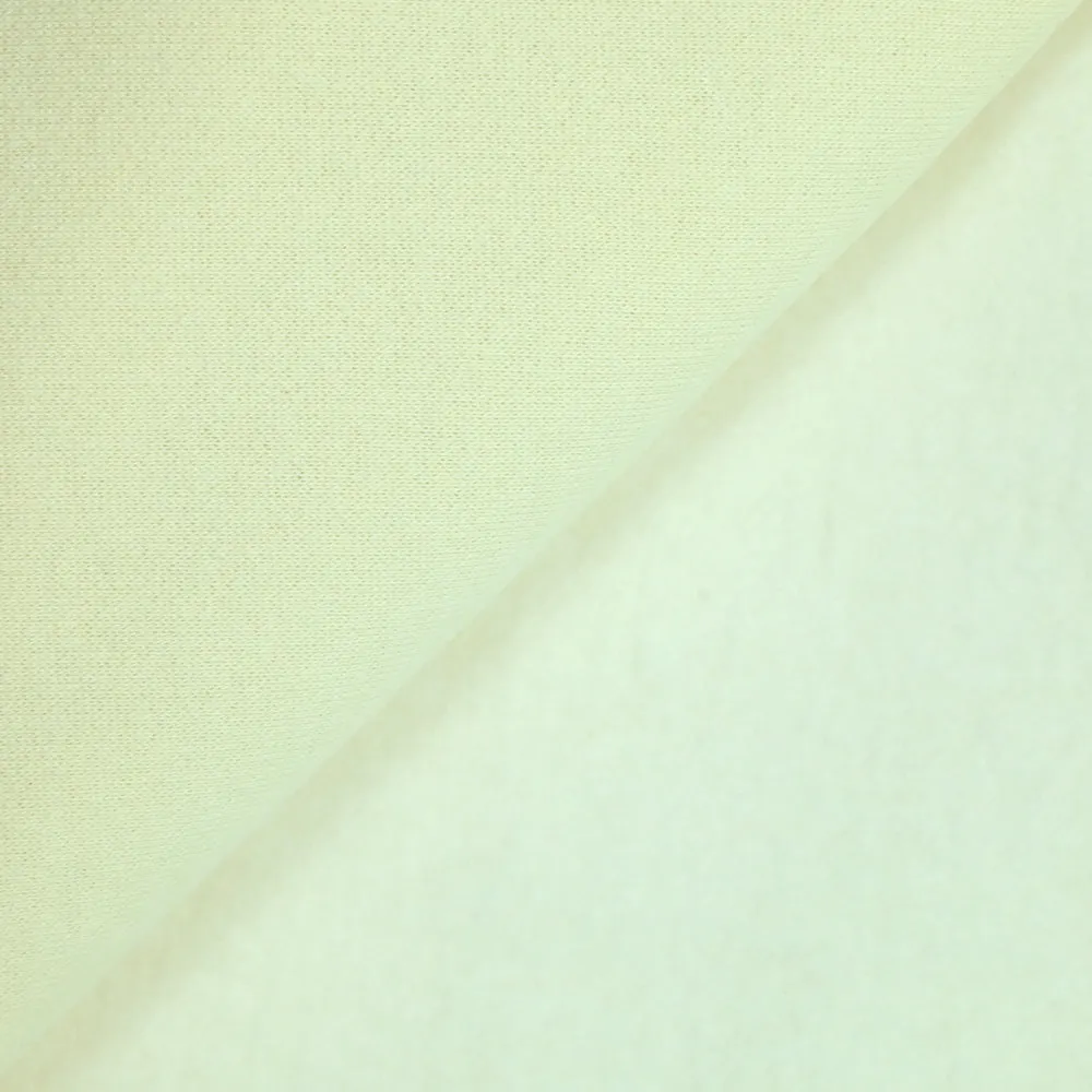 Tissu sweat minkee épais écru