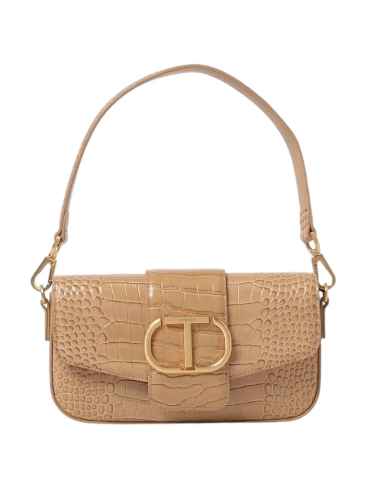 TWINSET Sac Femme AMIE CUIR EXOTIQUE 242TB7120 11754 Marron